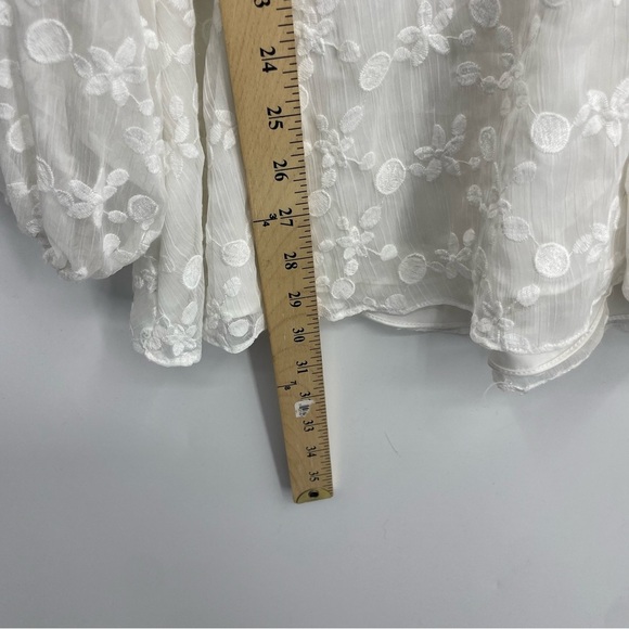 Keepsake Lace long Balloon Sleeve romper white Sz S - Picture 6 of 9